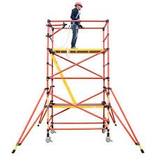 Fiberglass Scaffold for Isolator Repair and Maintenance